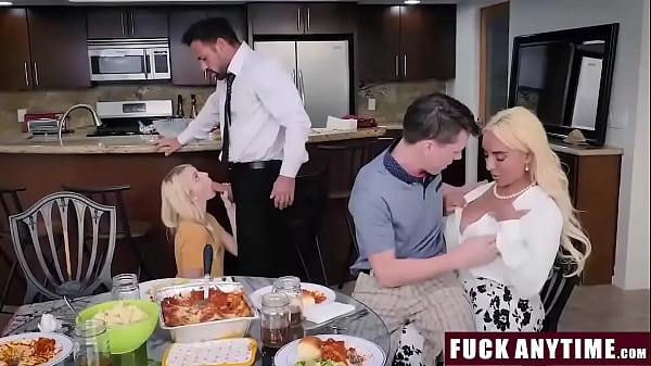 FuckAnytime.com – Tonight’s Step Family Dinner, Mom and Daughter Share a Little Bit More than Expected – Kenna James, Kylie Kingston