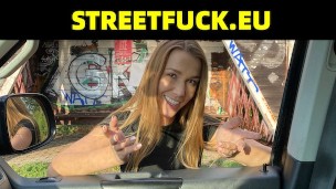 Streetfuck – Cum In Mouth In a Car And Make Her Boyfriend Jealous