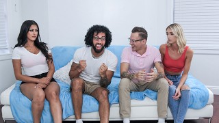 Sis Swap – Marvelous Teen Girlfriends Swap Their Nerdy Looking Stepbros And Swallow Their Cum