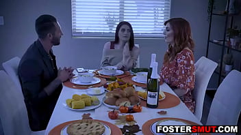 Redhead teen disciplined by foster parents