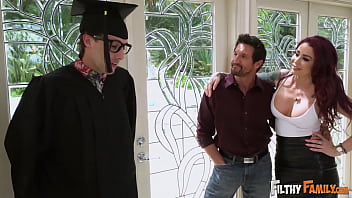 FILTHY FAMILY – Her Step Son Could Not Focus On His Studies, So MILF Monique Alexander Made Him An Offer He Could Not Refuse