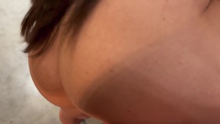 brunette pawg fucked in the kitchen by her stepbro and swallow all his cum | SnuSnu amateur couple