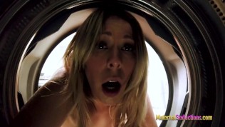 Fucking My Hot Step Mom while She is Stuck in the Dryer – Nikki Brooks