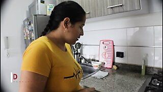 horny stepmother gives viagra to her stepson β Spanish porn