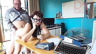 Office domination – Boss fucks secretary while she is on the phone. Blowjob on office Cam 2