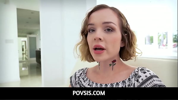 PovSis – My stepsister is so hot as she rides my dick over the table