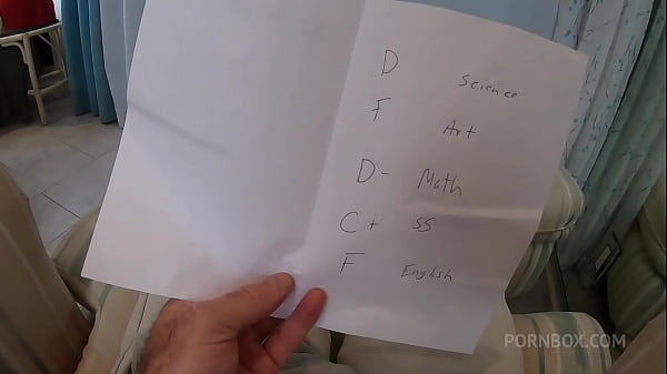 You get to fuck your stepsister when you find her bad report card (POV)