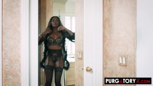 PURGATORYX Beautiful ebony wife Ana Foxxx is shared with her husbands coworkers