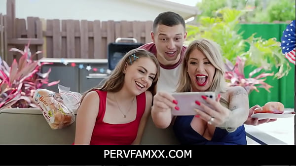 PervFamXX – Stepbrother lets his stepsister enjoy his hard throbbing cock