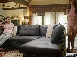 Busty latin stepdaughter agreed to become stepdaddys sex pet