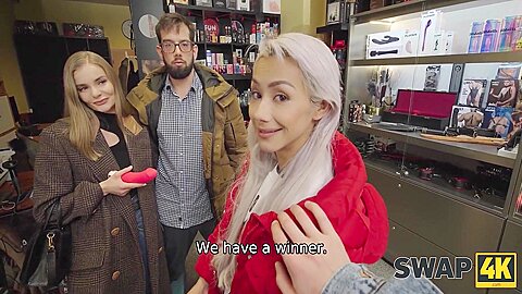 Hot Girl And Her Cuckold Boyfriend Joined Our Kinky Masquerade