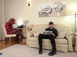 Emmereta Is A Small Breasted Shaved Milf Seducing Her Stepson For A Hardcore Fuck